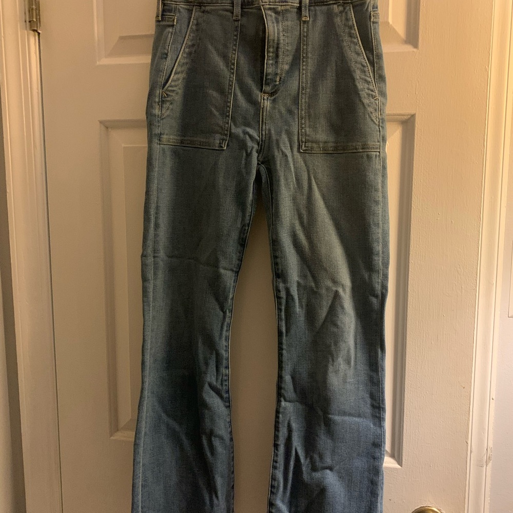 LOFT Women's Blue Flare Jeans